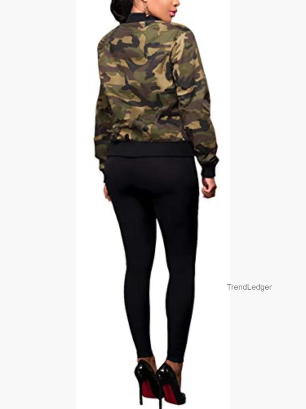 Casual Long Sleeve Lightweight Full Zip Up Coat with Pockets - Picture 4 of 7